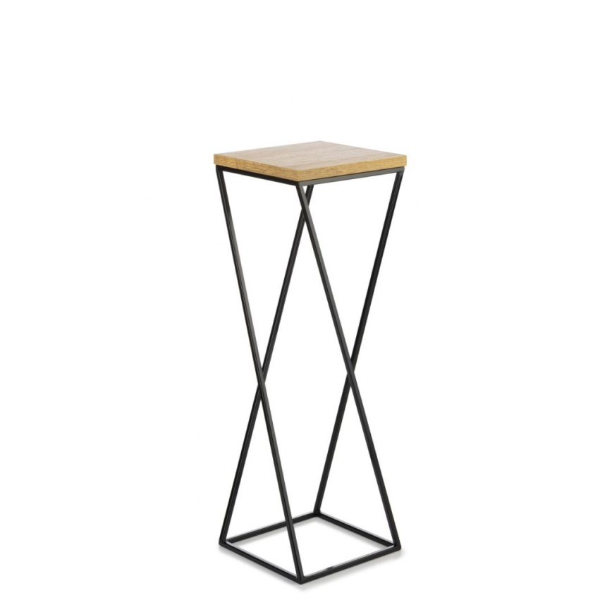 Bloemenstandaard LOFT 70x24 cm zwart/bruin