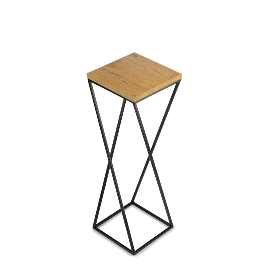 Bloemenstandaard LOFT 70x24 cm zwart/bruin