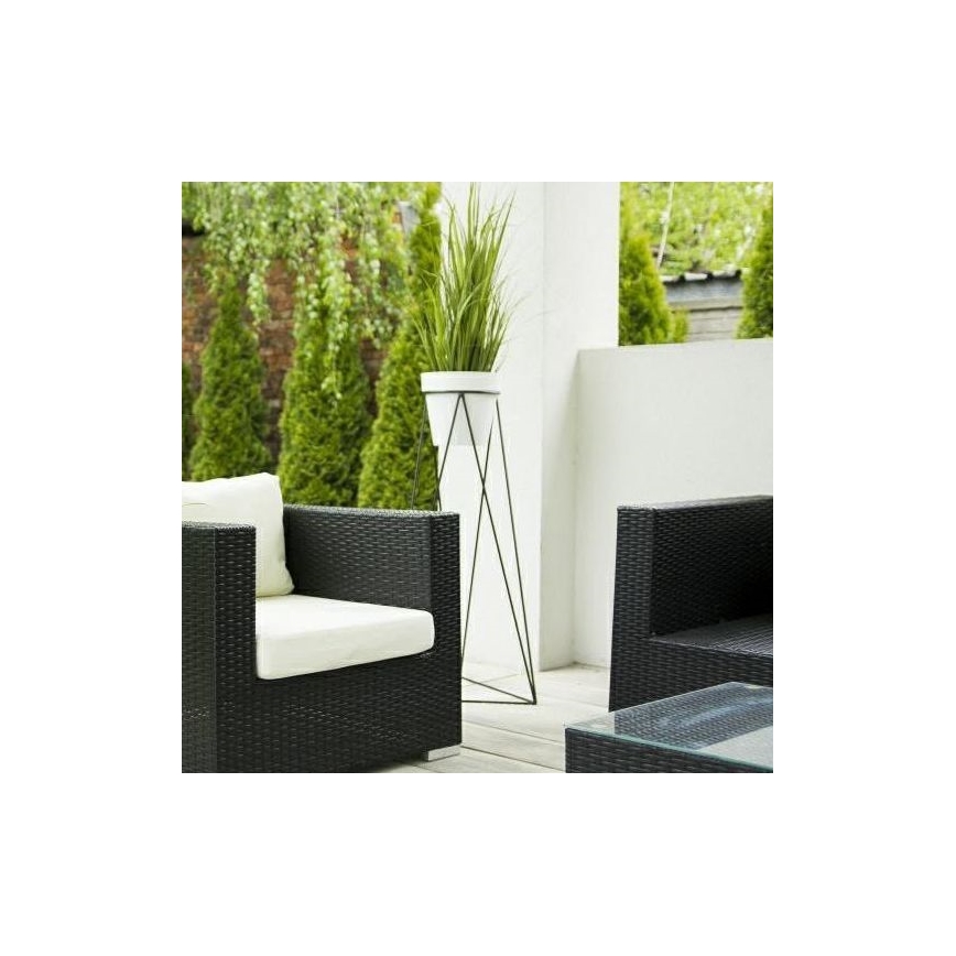 Bloemenstandaard TRIANGL 90x50 cm zwart