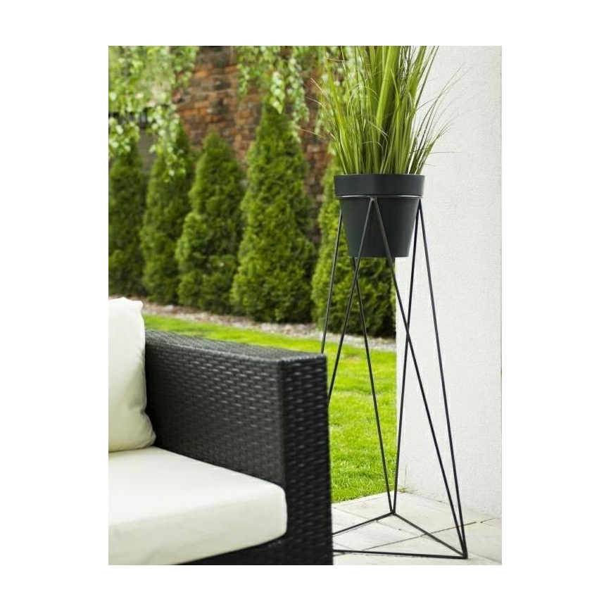 Bloemenstandaard TRIANGL 90x50 cm zwart