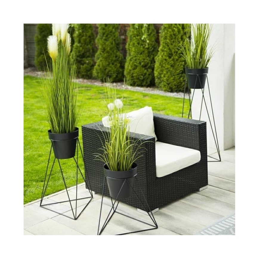 Bloemenstandaard TRIANGL 90x50 cm zwart