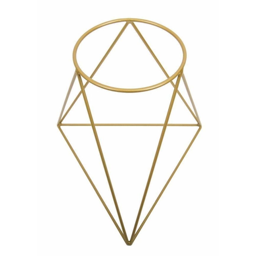 Bloempotstandaard TRIANGL 40x45 cm goudkleurig