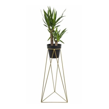 Bloempotstandaard TRIANGL 90x50 cm goudkleurig