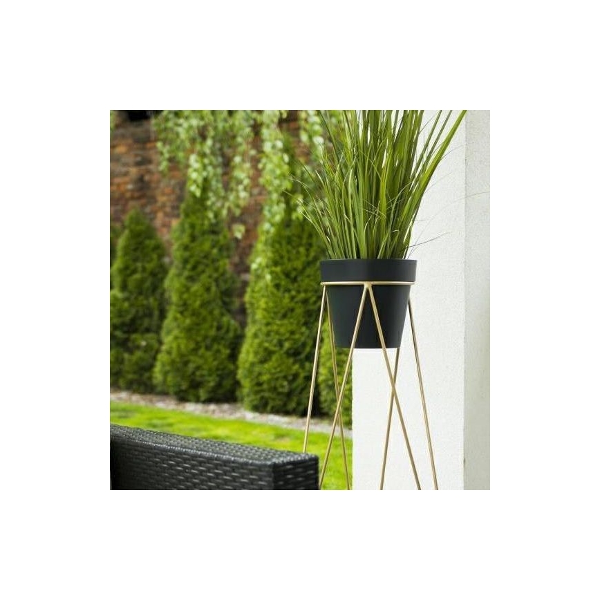 Bloempotstandaard TRIANGL 90x50 cm goudkleurig