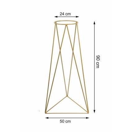 Bloempotstandaard TRIANGL 90x50 cm goudkleurig