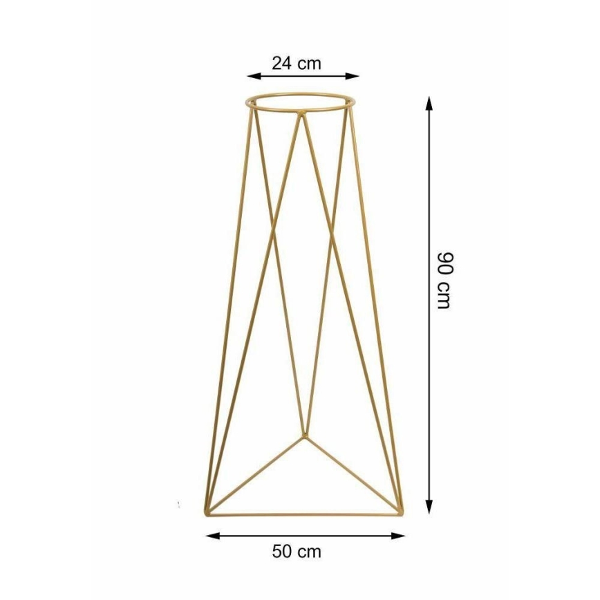 Bloempotstandaard TRIANGL 90x50 cm goudkleurig