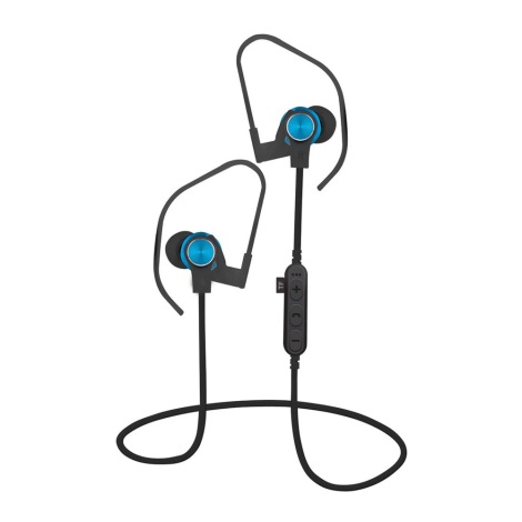 Bluetooth oordopjes met microfoon en Micro SC kaart lezer, zwart / blauw