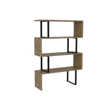 Boekenkast ADRIANA 124x91,5 cm beige/zwart