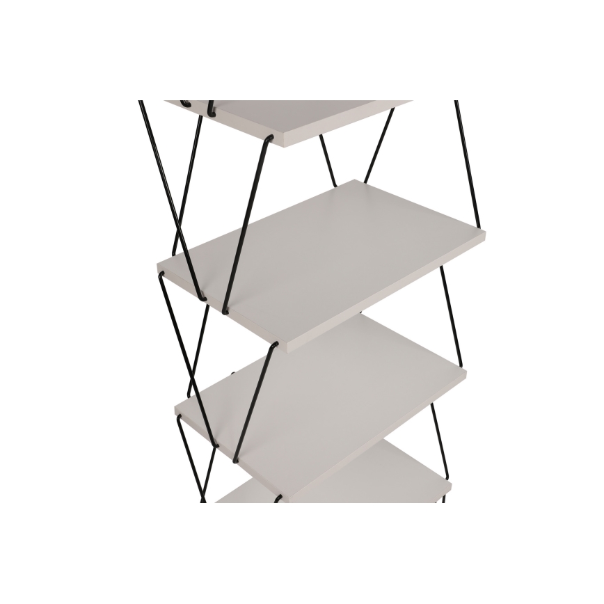 Boekenkast BALABAN 165x48 cm wit/zwart