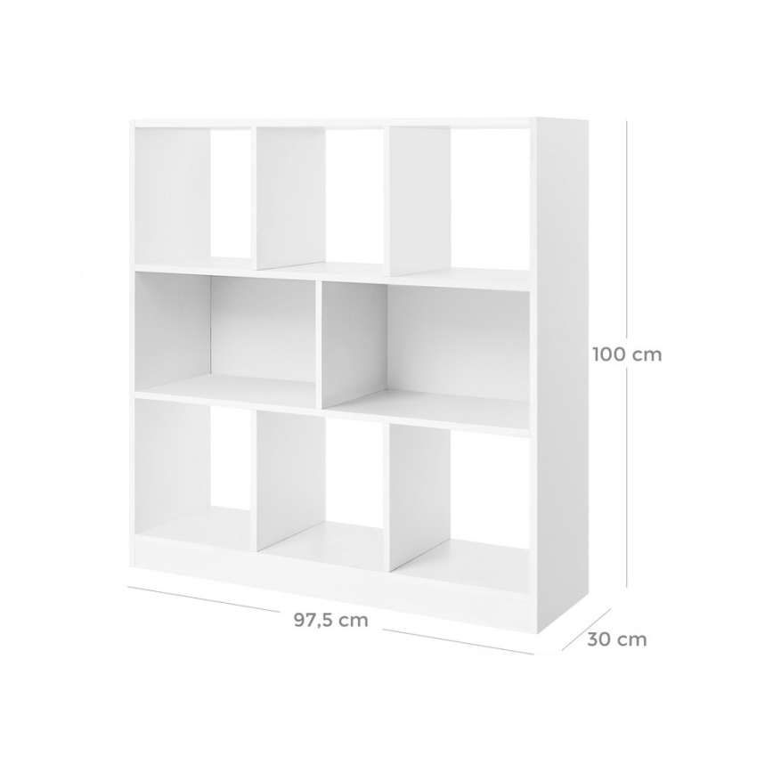 Boekenkast DOVARO wit