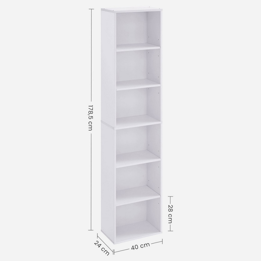 Boekenkast DOVARO wit
