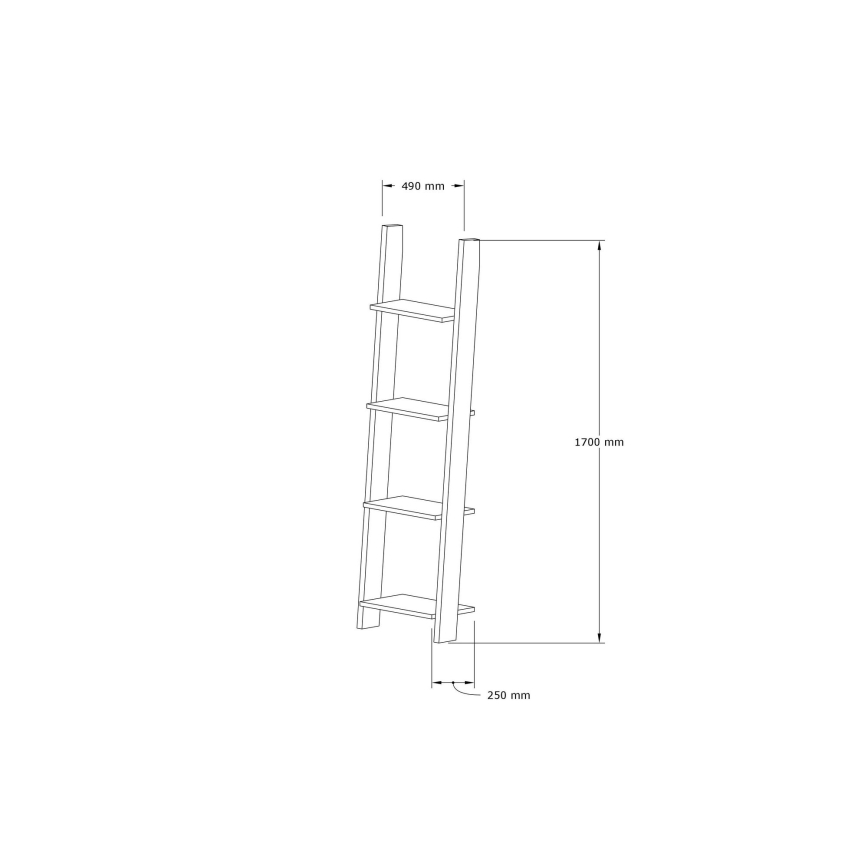 Boekenkast FAYKO 170x49 cm beige/wit