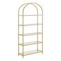 Boekenkast GLASY 83x184x30 cm goudkleurig