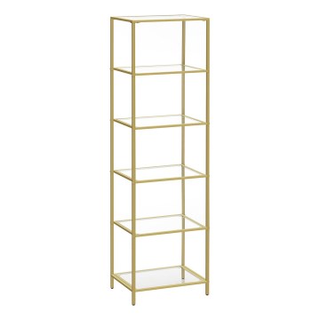 Boekenkast GLASY goud