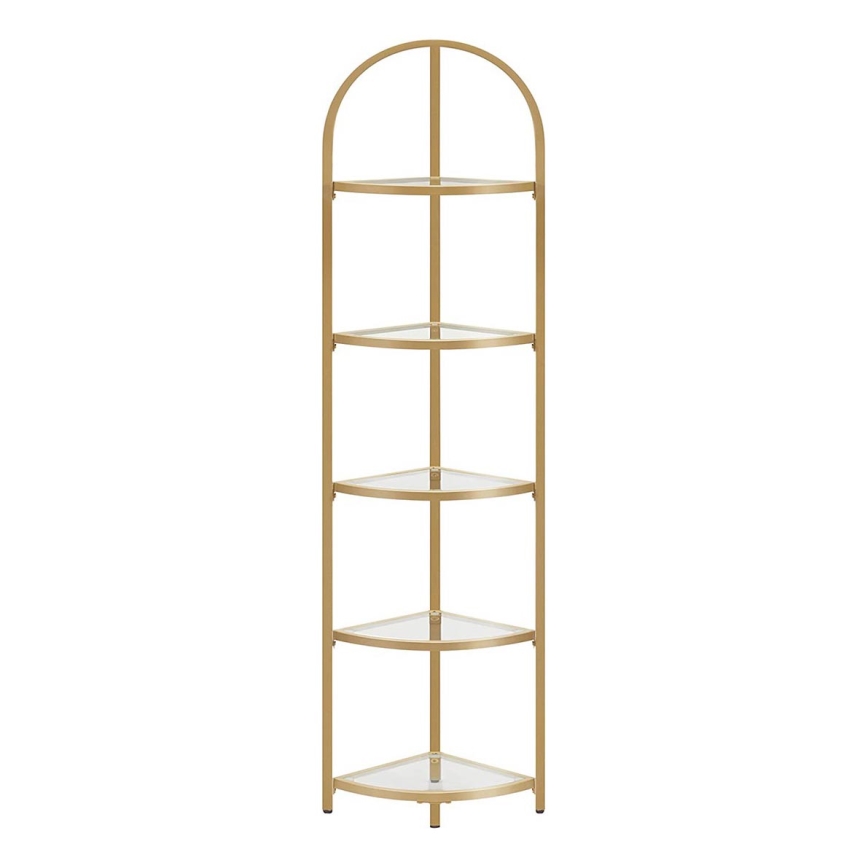 Boekenkast GLASY goud