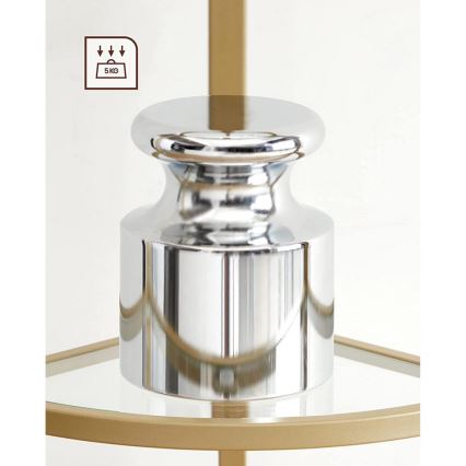 Boekenkast GLASY goud