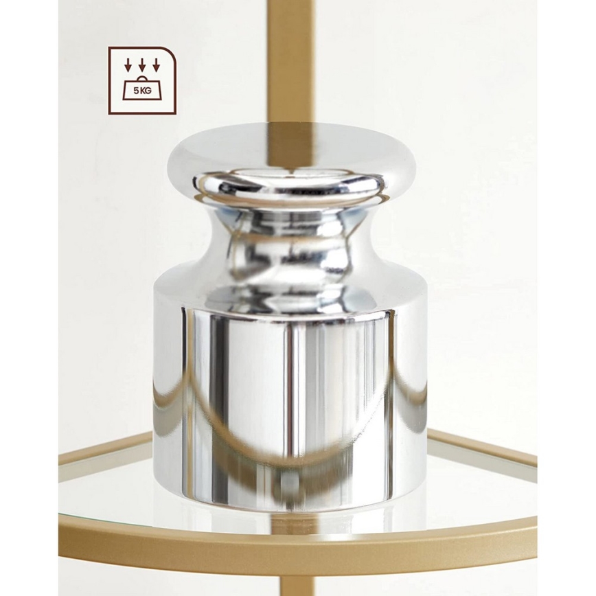 Boekenkast GLASY goud