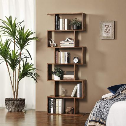 Boekenkast LIVARO bruin