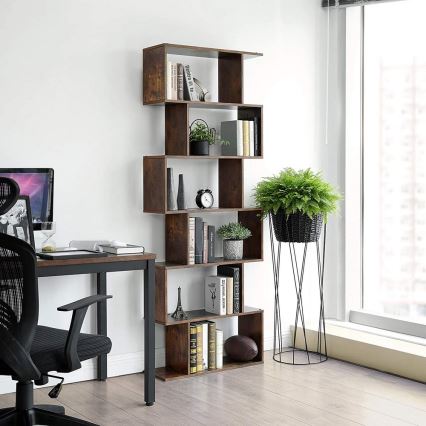 Boekenkast LIVARO bruin