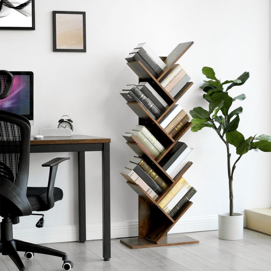 Boekenkast LIVARO bruin