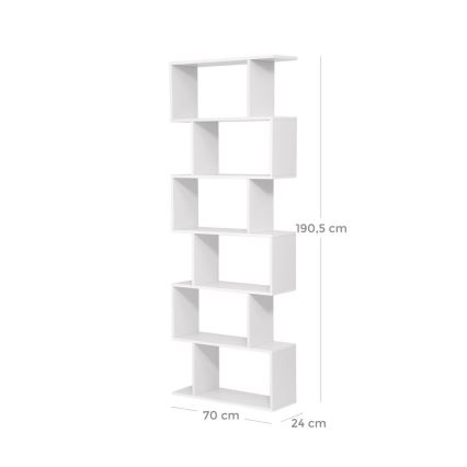 Boekenkast LIVARO wit