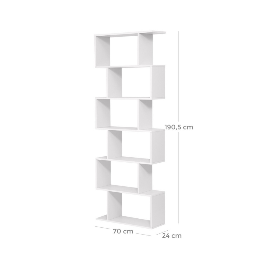 Boekenkast LIVARO wit