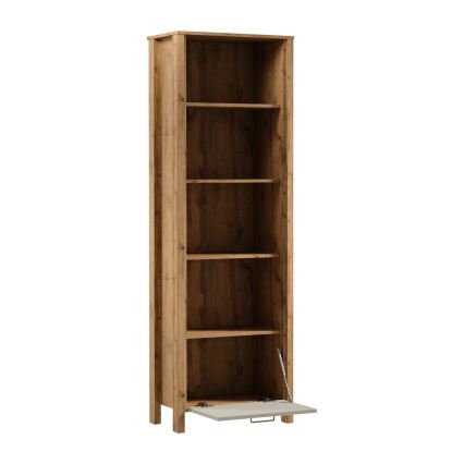 Boekenkast MENTA 66x200x37 cm eik Wotan/grijs