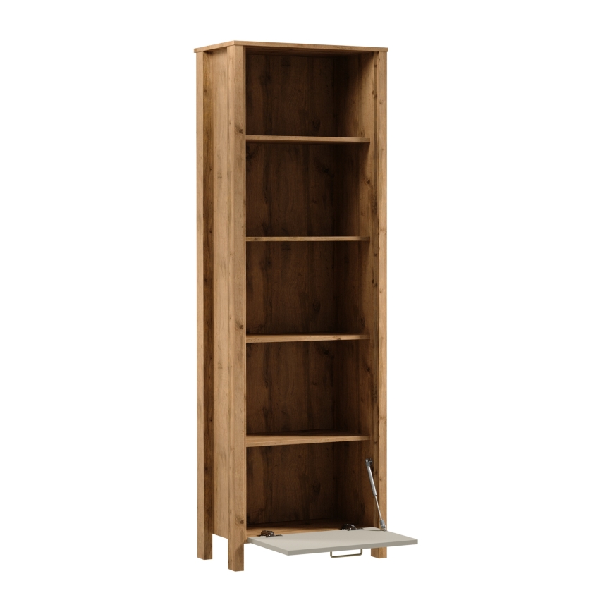 Boekenkast MENTA 66x200x37 cm eik Wotan/grijs
