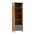 Boekenkast MENTA 66x200x37 cm Wotan-eik/groen