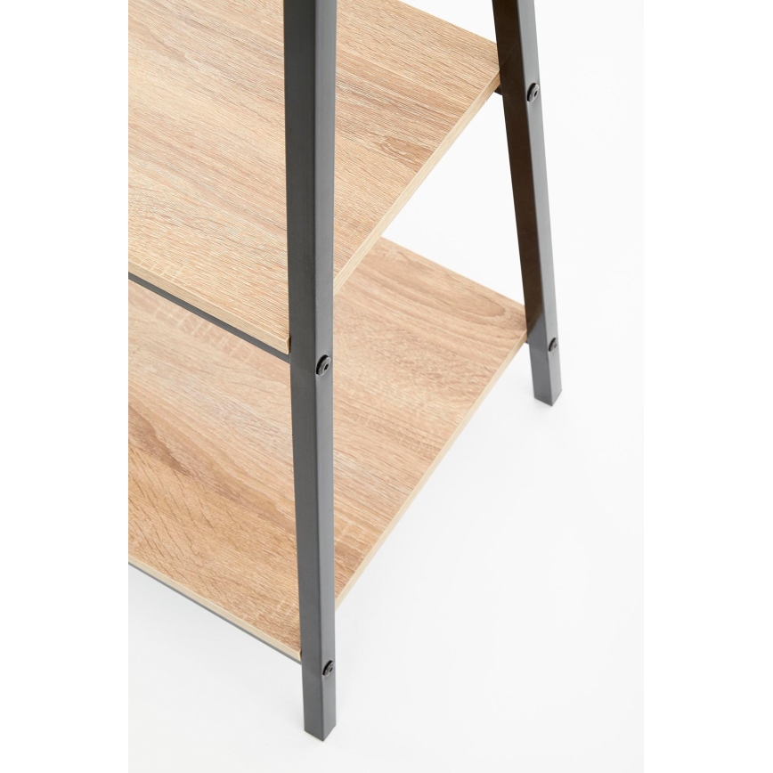 Boekenkast NARVIK 148 x 34 cm zwart/sonoma eik