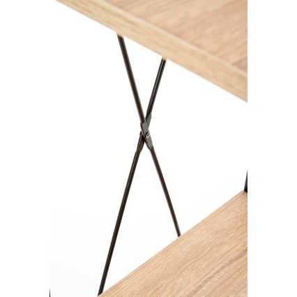 Boekenkast NARVIK 148 x 34 cm zwart/sonoma eik
