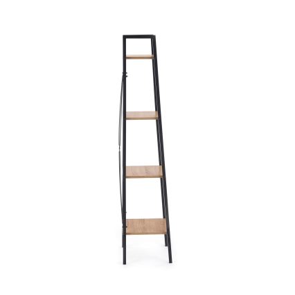 Boekenkast NARVIK 148 x 34 cm zwart/sonoma eik