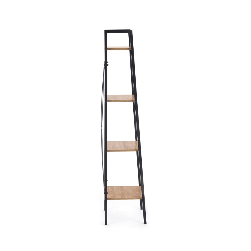 Boekenkast NARVIK 148 x 34 cm zwart/sonoma eik