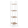 Boekenkast NARVIK 148x34 cm wit/eiken sonoma