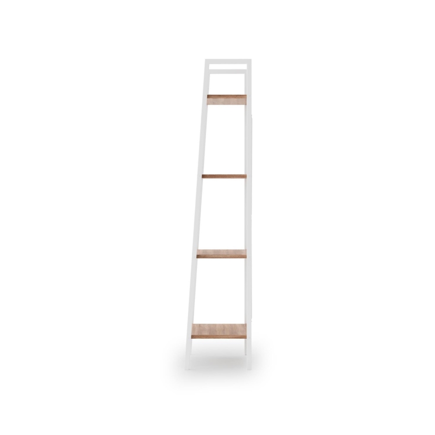 Boekenkast NARVIK 148x34 cm wit/eiken sonoma