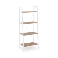 Boekenkast NARVIK 148x60 cm wit/sonoma eiken