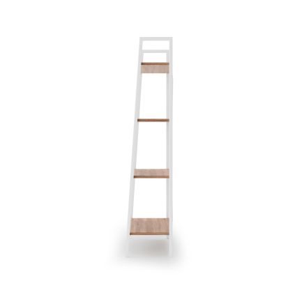Boekenkast NARVIK 148x60 cm wit/sonoma eiken