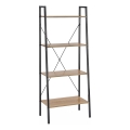 Boekenkast NARVIK 148x60 cm zwart/eiken sonoma