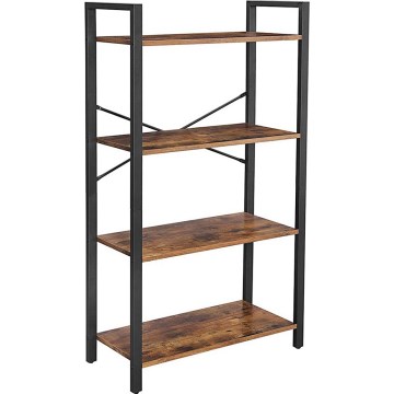 Boekenkast NAVARO bruin/zwart