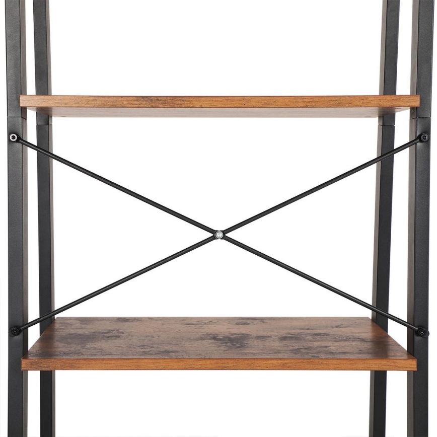 Boekenkast NAVARO bruin/zwart