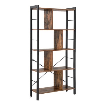 Boekenkast NAVARO bruin/zwart