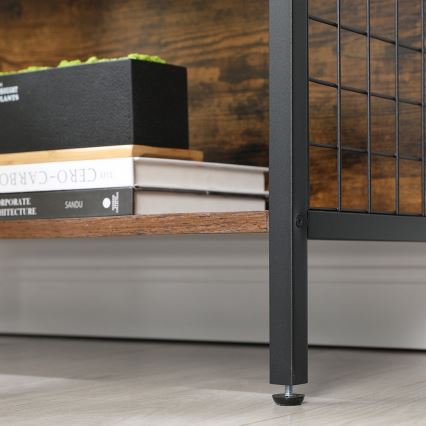 Boekenkast NAVARO bruin/zwart