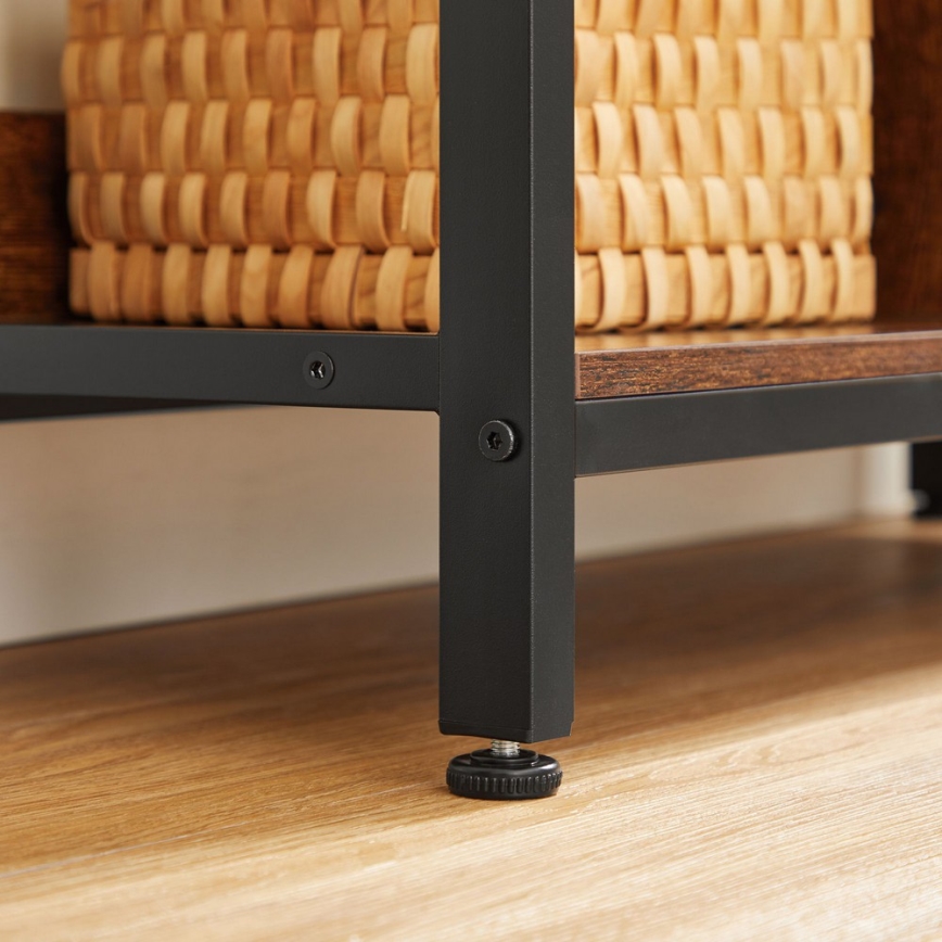 Boekenkast NAVARO bruin/zwart