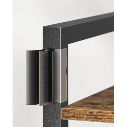 Boekenkast NAVARO bruin/zwart