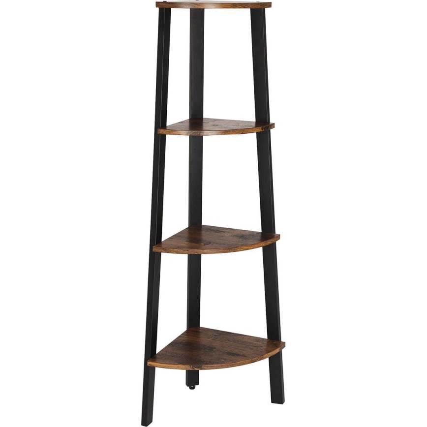 Boekenkast NAVARO bruin/zwart