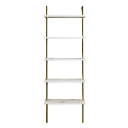 Boekenkast PAULA 174x60 cm wit/goud
