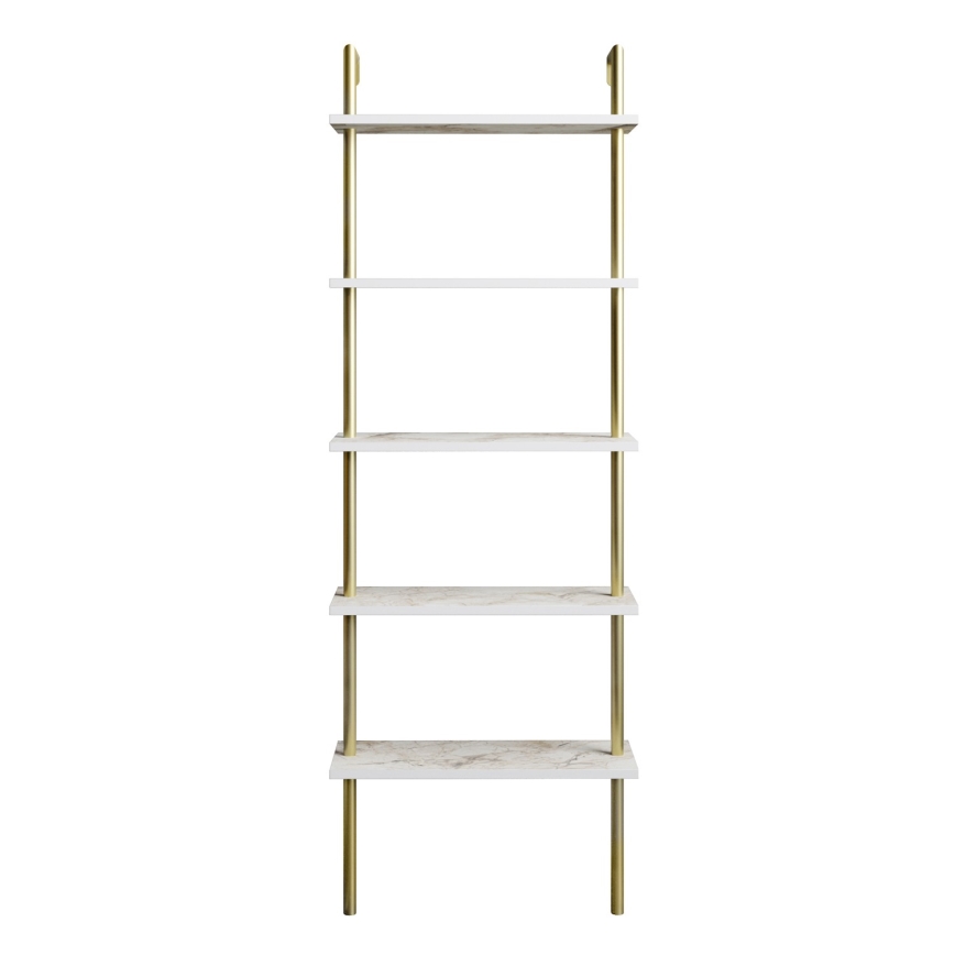 Boekenkast PAULA 174x60 cm wit/goud