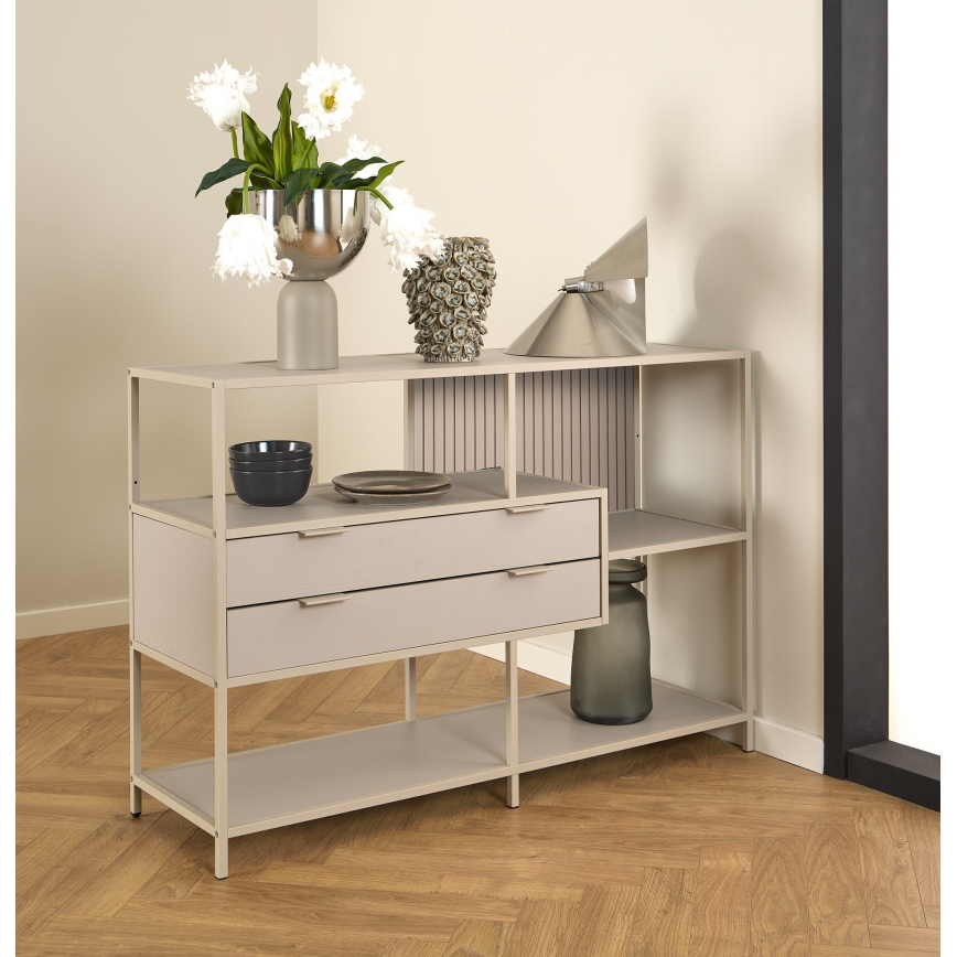 Boekenkast SARON 114x78 cm grijs