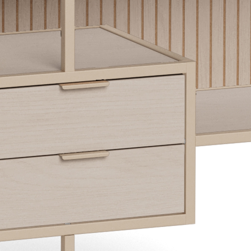 Boekenkast SARON 114x78 cm grijs