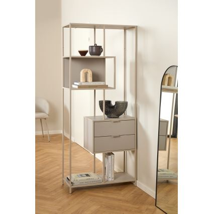 Boekenkast SARON 77x185 cm grijs